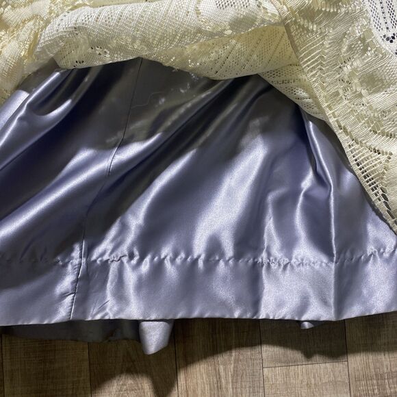 California Calliope Lace Wedding Bridal 1940s Gown Midi - Picture 8 of 14